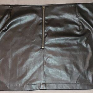 Faux leather skirt